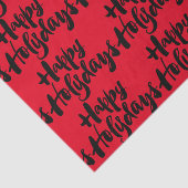 Happy Holydays Feestdagen Merry Kerstry Tissuepapier (Detail)