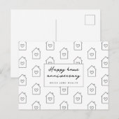 Happy Home Jubileum Realty Briefkaart (Voorkant / Achterkant)