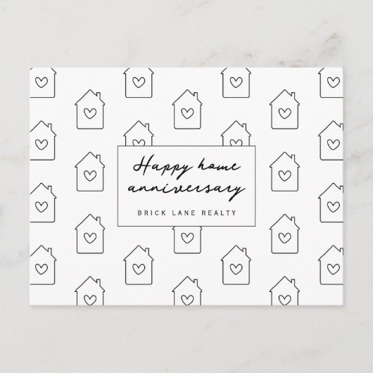 Happy Home Jubileum Realty Briefkaart (Voorkant)
