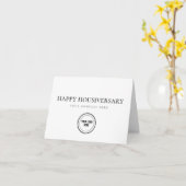 Happy Home Jubileum Vastgoed Logo  Kaart (Gele Bloem)