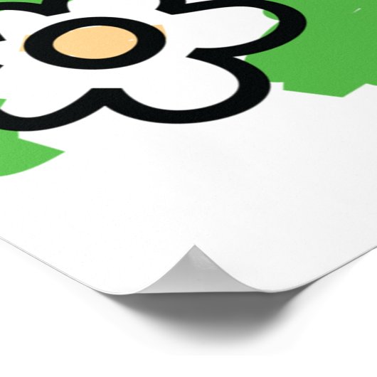 Happy Home Kleurrijk Huis en Stok Figuur Poster (Hoek)