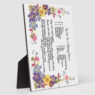 Happy Home Recipe Fotoplaat