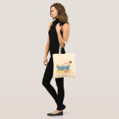 Happy Home Spa Day - vrouw in badkuip Tote Bag (Voorkant (model))