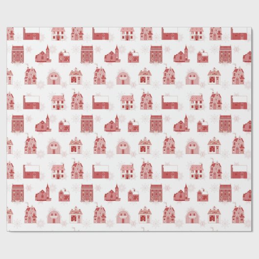 Happy Homes Christmas Village Holiday Cadeaupapier (Vlak)