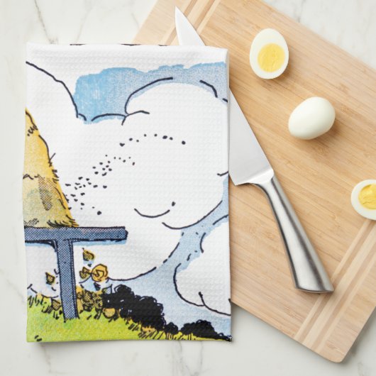 Happy Honey Bee Hive  kunst Theedoek (Quarter Fold)