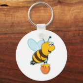 Happy Honey Bee & Honey Pot Sleutelhanger (Voorkant)