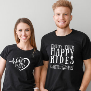Happy Honeymoon Hubby Pas getrouwd Paar Zwart T-shirt
