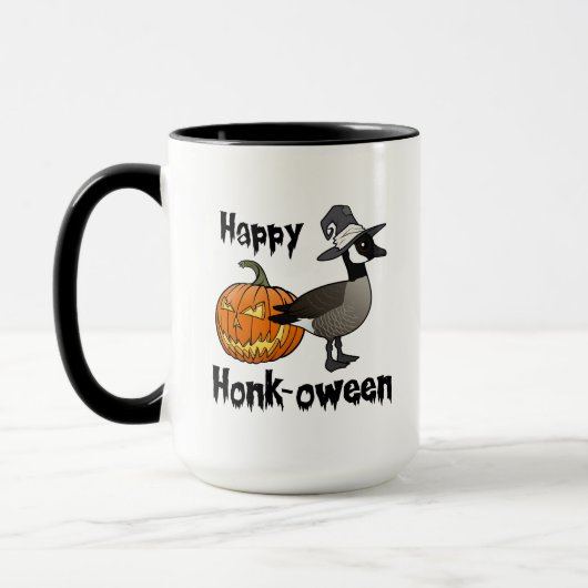 Happy Honk-vrouw Funny Canada Goose Halloween Mok (Links)