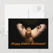 Happy Hoot in Halloween Briefkaart (Voorkant / Achterkant)
