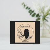 Happy Hoot in Halloween Briefkaart (Staand voorkant)