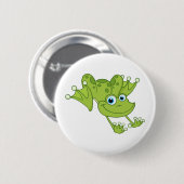 Happy Hopping Frog Ronde Button 5,7 Cm (Voorkant /achterkant)