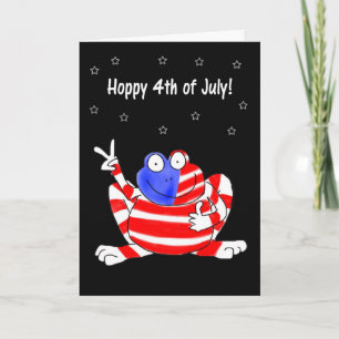 Happy Hoppy Kikker Vrede 4 juli Onafhankelijkheid Kaart