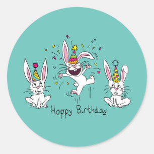 Happy Hoppy Stickers Lapin Lapin Anniversaire