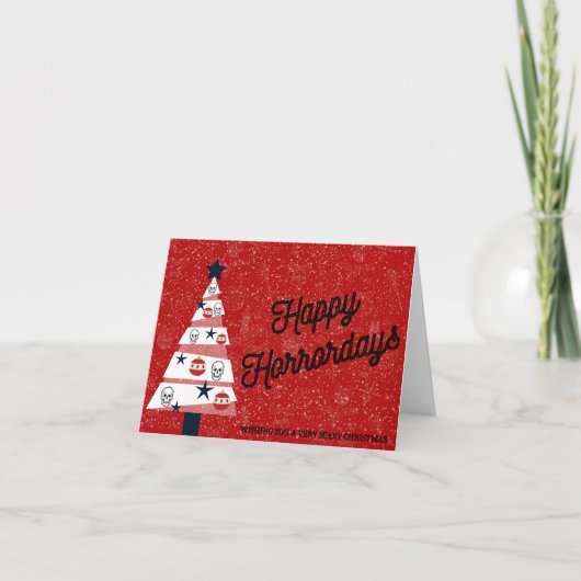 Happy Horordays Spooky Holiday Card Feestdagen Kaart (Voorkant)