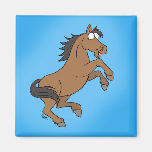 Happy Horse Magnet - Blauw Magneet