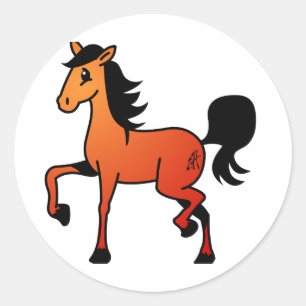 Happy Horse Ronde Sticker