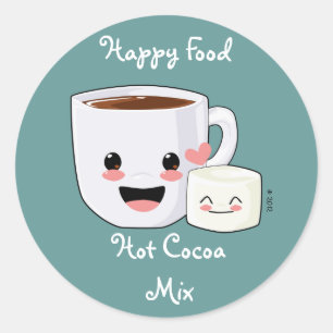 Happy Hot Chocolate en Marshmallows Label