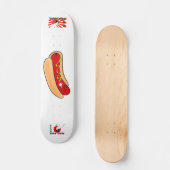 Happy Hot Dog Cute Happy Skateboard (Voorkant)