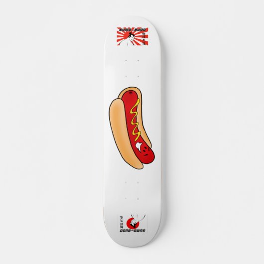 Happy Hot Dog Cute Happy Skateboard (Voorkant)