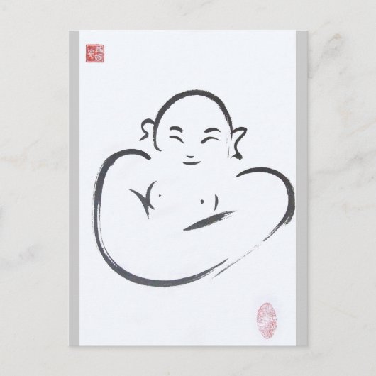Happy Hotei Buddha Briefkaart (Voorkant)