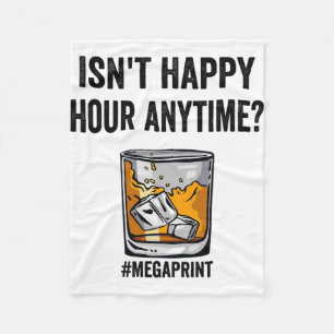 Happy Hour Anytime Mega Print Fleece Deken