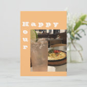 Happy Hour Appetizers en Drink Party Invitation Kaart (Staand voorkant)