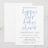 HAPPY HOUR BABY SHOWER - BLAUW KAART (Voorkant / Achterkant)