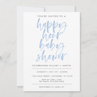 HAPPY HOUR BABY SHOWER - BLAUW KAART