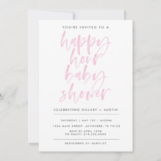HAPPY HOUR BABY SHOWER- ROZE KAART