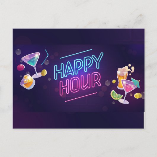 Happy Hour Briefkaart (Voorkant)