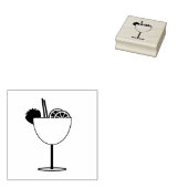 Happy Hour Cocktail met Fruit Art Stamp Rubberstempel (Gestempeld)