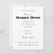 Happy Hour Cocktail Party - Uitnodiging (Achterkant)
