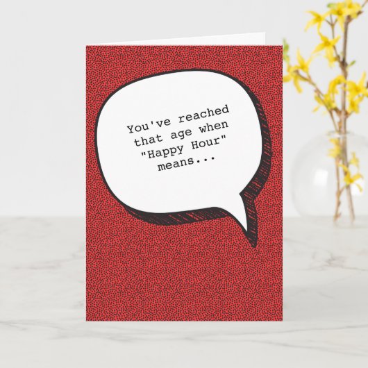 Happy Hour et obtenir la vieille carte d'anniversa (Fleur jaune)