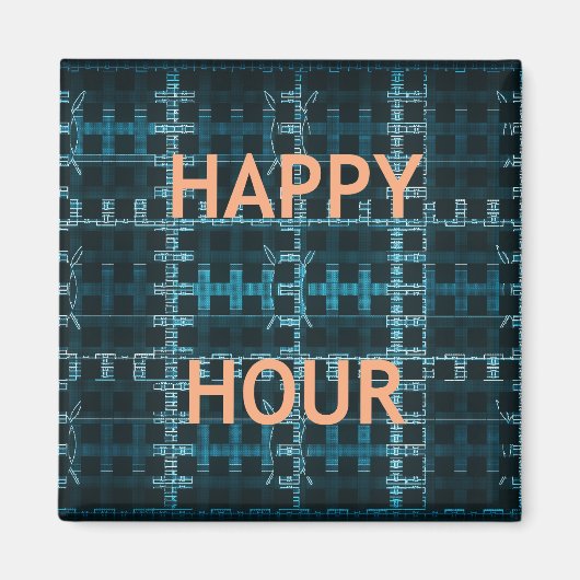 Happy Hour Fridge Magnets Magneet (Voorkant)