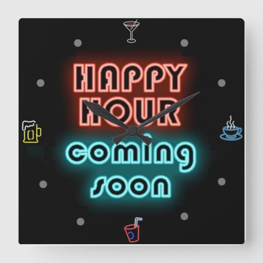 Happy Hour - Horloge murale (Recto)