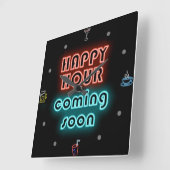 Happy Hour - Horloge murale (Angle)