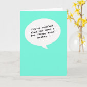 Happy Hour humour Obtenir vieille carte d'annivers (Fleur jaune)