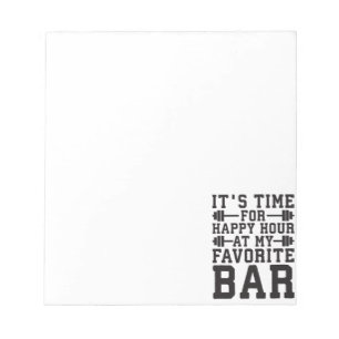 Happy Hour in mijn favoriete bar - Gym Inspirerend Notitieblok