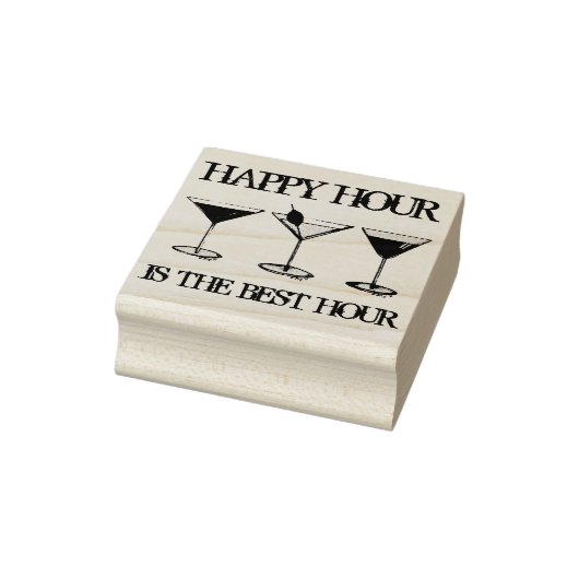 Happy Hour is de Best Hour Mixed Drink Cocktails Rubberstempel (Stempel)