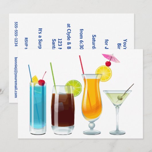 Happy Hour Kaart (Voorkant / Achterkant)