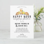 Happy Hour Koppels Douche Bruiloft Douche Invite Kaart (Staand voorkant)