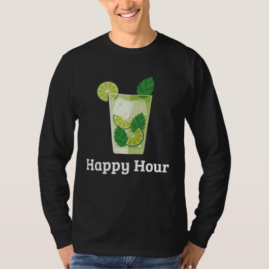 Happy Hour Mojito Cocktail Drinking Cinco de Mayo T-shirt (Voorkant)