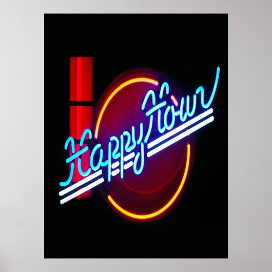 Happy Hour Neon Sign-Poster Poster (Voorkant)