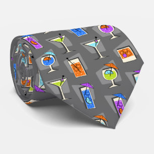 Happy Hour Retro Hawaiian Tropische Drinken aan tw Stropdas