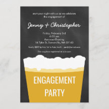 Happy Hour Shower Bier Engagement Invitation
