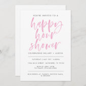 Happy Hour Shower - LT Pink Kaart (Voorkant / Achterkant)