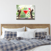 Happy Hour Squirrels Canvas Afdruk (Insitu (Slaapkamer))