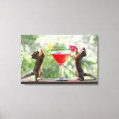 Happy Hour Squirrels Canvas Afdruk (Voorkant)