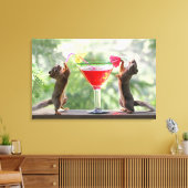 Happy Hour Squirrels Canvas Afdruk (Insitu (Woonkamer))