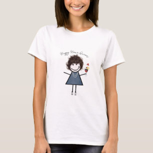 Happy Hour Stick Girl met Cocktail T-shirt